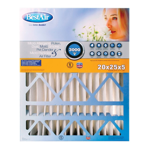 20x25x5 Bestair Pleated Air Filter